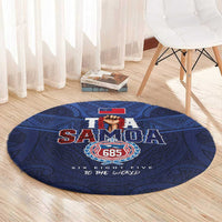 Rugby Toa Samoa Round Carpet Champions Six Eight Five LT03 - Polynesian Pride