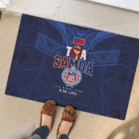 Rugby Toa Samoa Rubber Doormat Champions Six Eight Five - Polynesian Pride