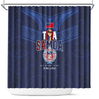 Rugby Toa Samoa Shower Curtain Champions Six Eight Five - Polynesian Pride