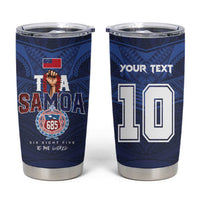 Custom Rugby Toa Samoa Tumbler Cup Champions Six Eight Five - Polynesian Pride