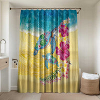 Hawaiian Tropical Plants Turtles Bathroom Set Watercolor Style - Polynesian Pride
