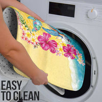 Hawaiian Tropical Plants Turtles Bathroom Set Watercolor Style - Polynesian Pride