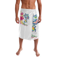 Hawaiian Abstract Art Turtles Lavalava with Plumeria and Hibiscus - Polynesian Pride