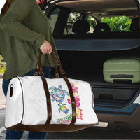 Hawaiian Abstract Art Turtles Travel Bag with Plumeria and Hibiscus - Polynesian Pride