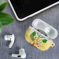 Hawaiian Mele Kalikimaka AirPods Case Tropical Plumeria and Lei Funny Santa Beach LT03 - Polynesian Pride