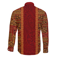 Hawaii Style Hibiscus and Tribal Element Fabric Patchwork Family Matching Tank Maxi Dress and Hawaiian Shirt LT03 - Polynesian Pride