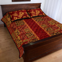 Hawaii Style Hibiscus and Tribal Element Fabric Patchwork Quilt Bed Set LT03 - Polynesian Pride