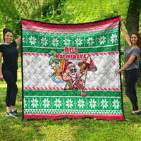 Hawaii Mele Kalikimaka Quilt Aloha Santa and Palm Tree Mix Kakau Pattern LT03 - Polynesian Pride