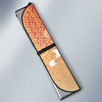 Hawaiian and Japanese Culture Together Auto Sun Shade Kakau Art Tattoo with Cranes and Sakura Spring Vibe - Polynesian Pride