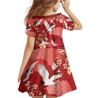 Hawaiian and Japanese Culture Together Family Matching Long Sleeve Bodycon Dress and Hawaiian Shirt Red Ohia Lehua Plumeria and Sakura Blooming LT03 - Polynesian Pride