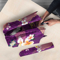 Hawaiian and Japanese Culture Together Umbrella Purple Ohia Lehua Plumeria and Sakura Blooming - Polynesian Pride