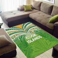 Cook Islands Rugby League Area Rug Tatau Tribal Motifs-Light Green Color - Polynesian Pride
