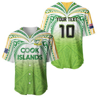 Custom Cook Islands Rugby League Baseball Jersey Tatau Tribal Motifs-Light Green Color LT03 - Polynesian Pride