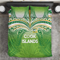 Cook Islands Rugby League Bedding Set Tatau Tribal Motifs-Light Green Color LT03 Green - Polynesian Pride