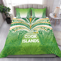 Cook Islands Rugby League Bedding Set Tatau Tribal Motifs-Light Green Color LT03 - Polynesian Pride