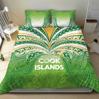 Cook Islands Rugby League Bedding Set Tatau Tribal Motifs-Light Green Color LT03 - Polynesian Pride