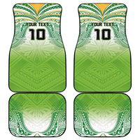 Custom Cook Islands Rugby League Car Mats Tatau Tribal Motifs-Light Green Color - Polynesian Pride