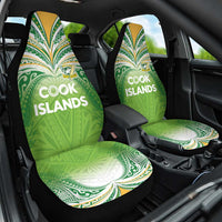 Cook Islands Rugby League Car Seat Cover Tatau Tribal Motifs-Light Green Color - Polynesian Pride