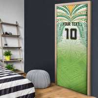 Custom Cook Islands Rugby League Door Cover Tatau Tribal Motifs-Light Green Color LT03 - Polynesian Pride