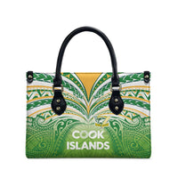 Cook Islands Rugby League Leather Bag Tatau Tribal Motifs-Light Green Color LT03 - Polynesian Pride