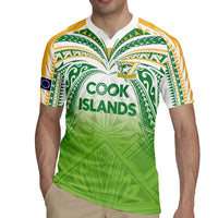 Custom Cook Islands Rugby League Rugby Jersey - Tatau Tribal Motifs Light Green LT03 - Polynesian Pride