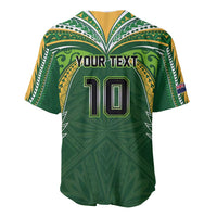 Custom Cook Islands Rugby League Baseball Jersey Tatau Tribal Motifs-Dark Green Color LT03 - Polynesian Pride