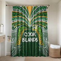 Cook Islands Rugby League Bathroom Set Tatau Tribal Motifs-Dark Green Color - Polynesian Pride