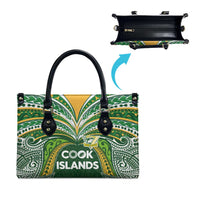 Cook Islands Rugby League Leather Bag Tatau Tribal Motifs-Dark Green Color LT03 - Polynesian Pride