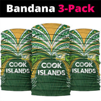 Cook Islands Rugby League Neck Gaiter Tatau Tribal Motifs-Dark Green Color - Polynesian Pride
