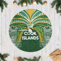 Cook Islands Rugby League Tree Skirt Tatau Tribal Motifs-Dark Green Color LT03 Casual Green - Polynesian Pride