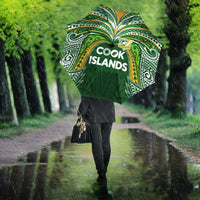 Cook Islands Rugby League Umbrella Tatau Tribal Motifs-Dark Green Color LT03 - Polynesian Pride