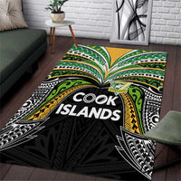 Cook Islands Rugby League Area Rug Tatau Tribal Motifs-Black Color - Polynesian Pride