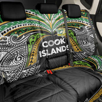 Cook Islands Rugby League Back Car Seat Cover Tatau Tribal Motifs-Black Color - Polynesian Pride