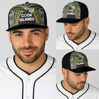 Cook Islands Rugby League Baseball Net Cap Tatau Tribal Motifs-Black Color LT03 - Polynesian Pride