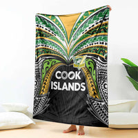 Cook Islands Rugby League Blanket Tatau Tribal Motifs-Black Color - Polynesian Pride