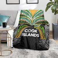 Cook Islands Rugby League Blanket Tatau Tribal Motifs-Black Color - Polynesian Pride