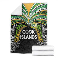 Cook Islands Rugby League Blanket Tatau Tribal Motifs-Black Color - Polynesian Pride