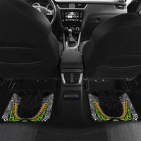 Custom Cook Islands Rugby League Car Mats Tatau Tribal Motifs-Black Color - Polynesian Pride