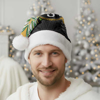Cook Islands Rugby League Christmas Santa Hat Tatau Tribal Motifs-Black Color LT03 - Polynesian Pride