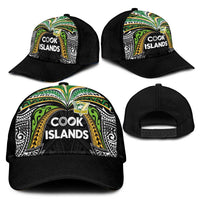 Cook Islands Rugby League Classic Cap Tatau Tribal Motifs-Black Color LT03 - Polynesian Pride