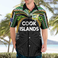 Custom Cook Islands Rugby League Hawaiian Shirt Tatau Tribal Motifs-Black Color LT03 - Polynesian Pride