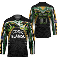 Custom Cook Islands Rugby League Hockey Jersey Tatau Tribal Motifs-Black Color LT03 - Polynesian Pride