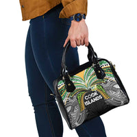 Cook Islands Rugby League Shoulder Handbag Tatau Tribal Motifs-Black Color - Polynesian Pride