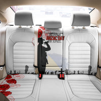 Tokelau ANZAC Day Back Car Seat Cover Lest We Forget Red Poppy Flowers and Soldier LT03