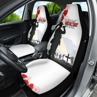 Tokelau ANZAC Day Car Seat Cover Lest We Forget Red Poppy Flowers and Soldier LT03 - Polynesian Pride
