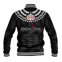 New Zealand ANZAC Day Baseball Jacket Lest We Forget Haka Dance Respect LT03 - Polynesian Pride