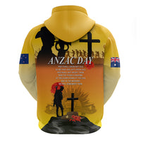 New Zealand and Australia ANZAC Day Zip Hoodie Gallipoli Lest We Forget LT03 - Polynesian Pride