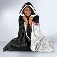 New Zealand Hooded Blanket Manaia Fern and Koru Maori Pattern