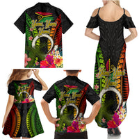 Vanuatu Independence Day Family Matching Summer Maxi Dress and Hawaiian Shirt Tugeta Yumi Selebretem Indipendens Dei LT03 - Polynesian Pride