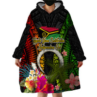 Vanuatu Independence Day Wearable Blanket Hoodie Tugeta Yumi Selebretem Indipendens Dei LT03 - Polynesian Pride